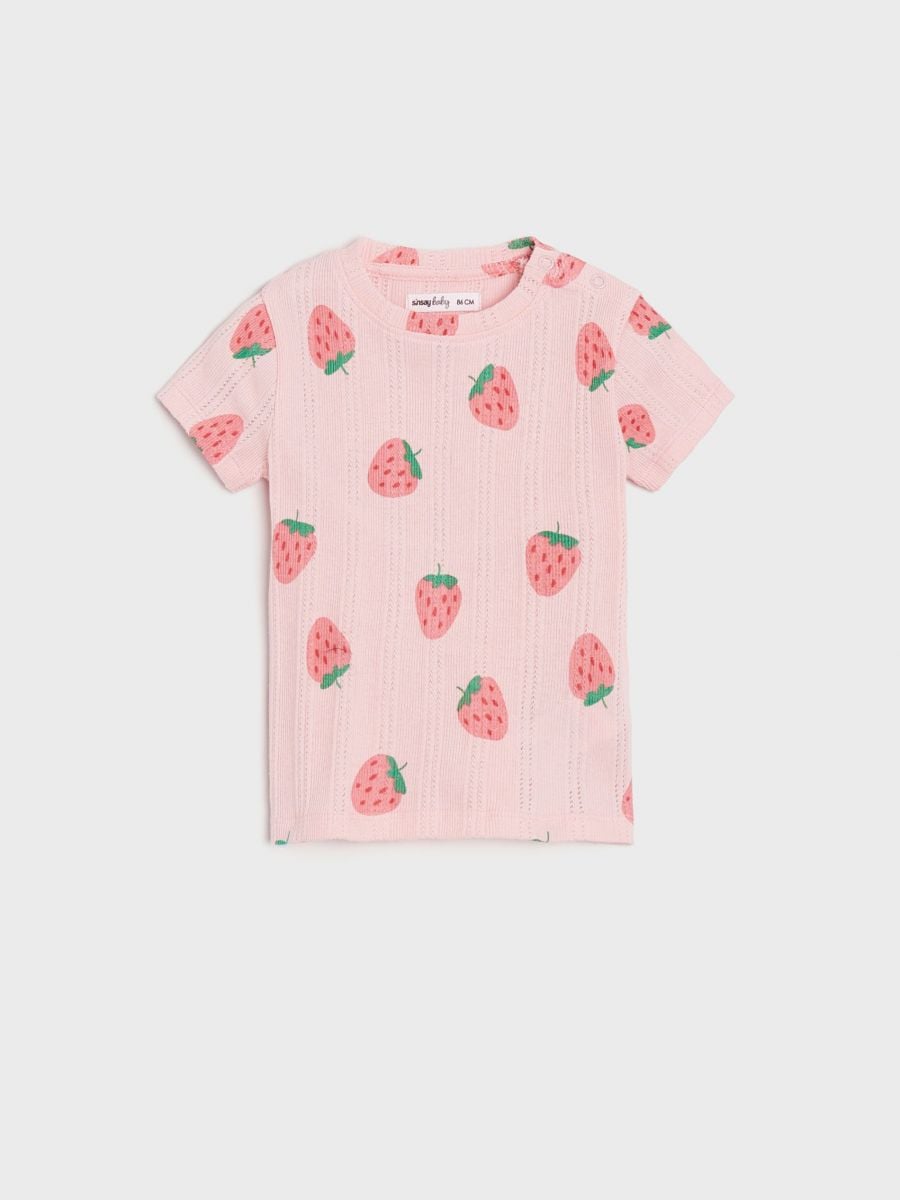 Marškinėliai - pastelinė rožinė - SINSAY