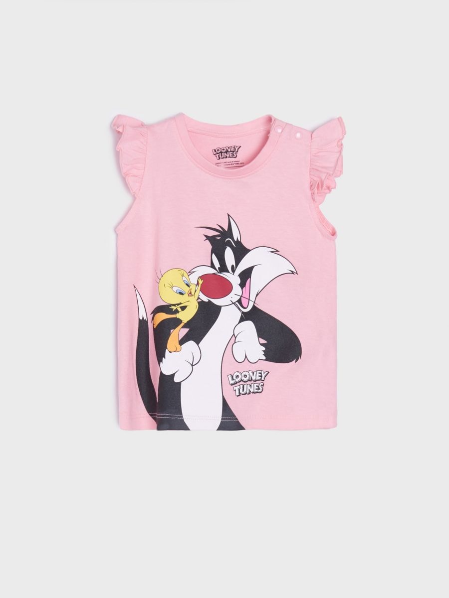 Looney Tunes 9893C-30X pink T-shirt - SINSAY - Color