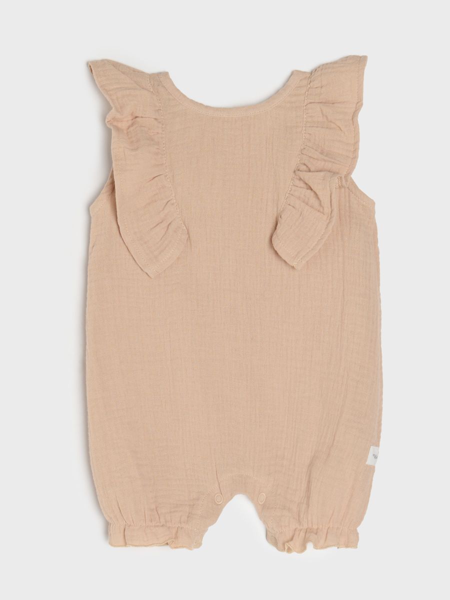 Muslinasti romper - bež - SINSAY