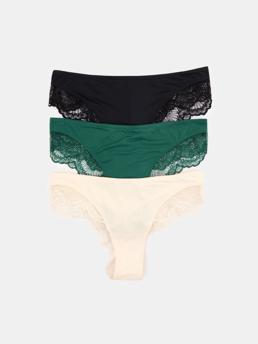 Brazilske gaćice 3 pakovanje - više boja - SINSAY