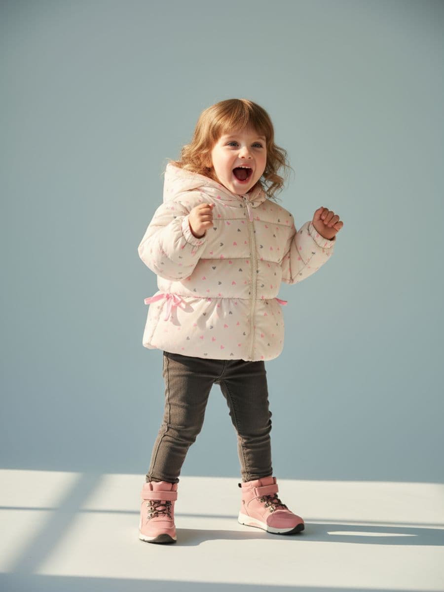 Prešita jakna s kapuco - svetlo siva - SINSAY