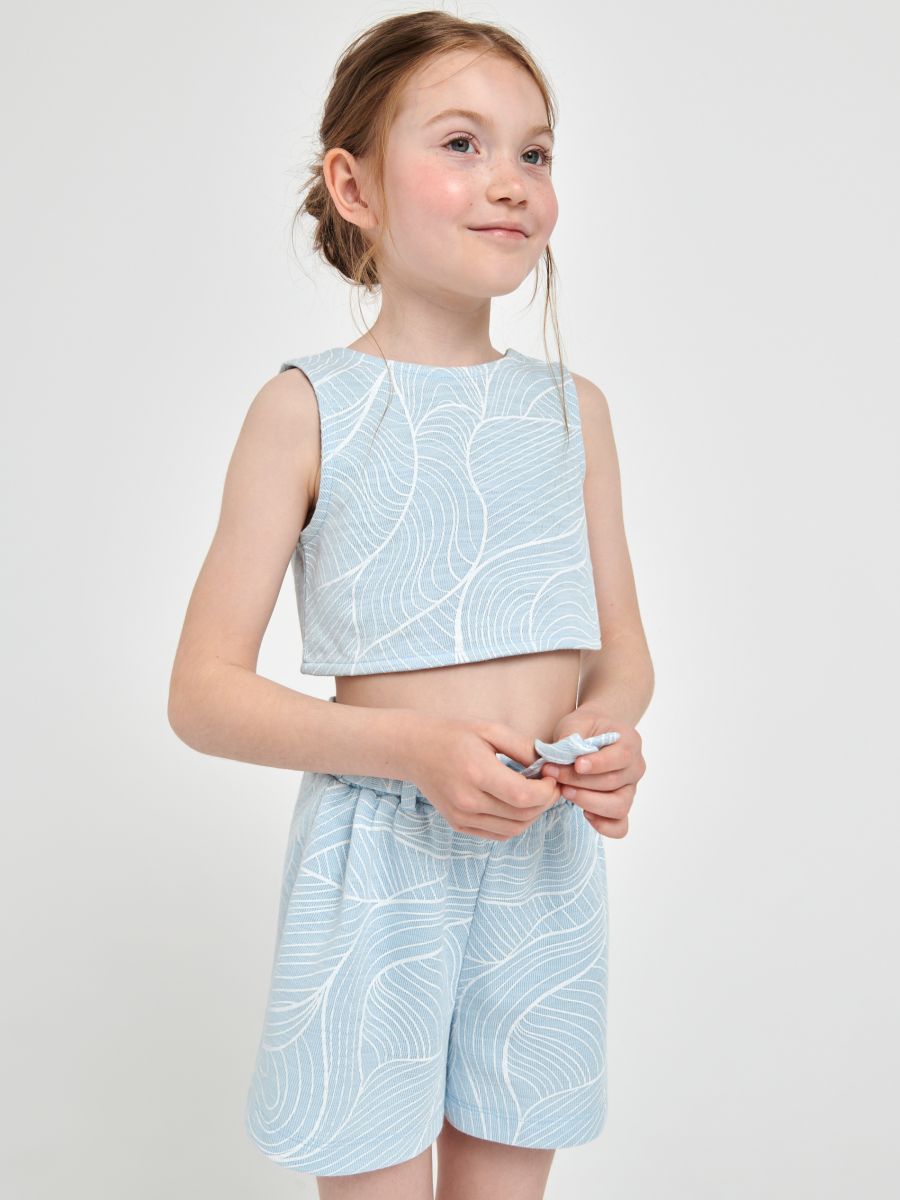 Top and shorts set - pale blue - SINSAY