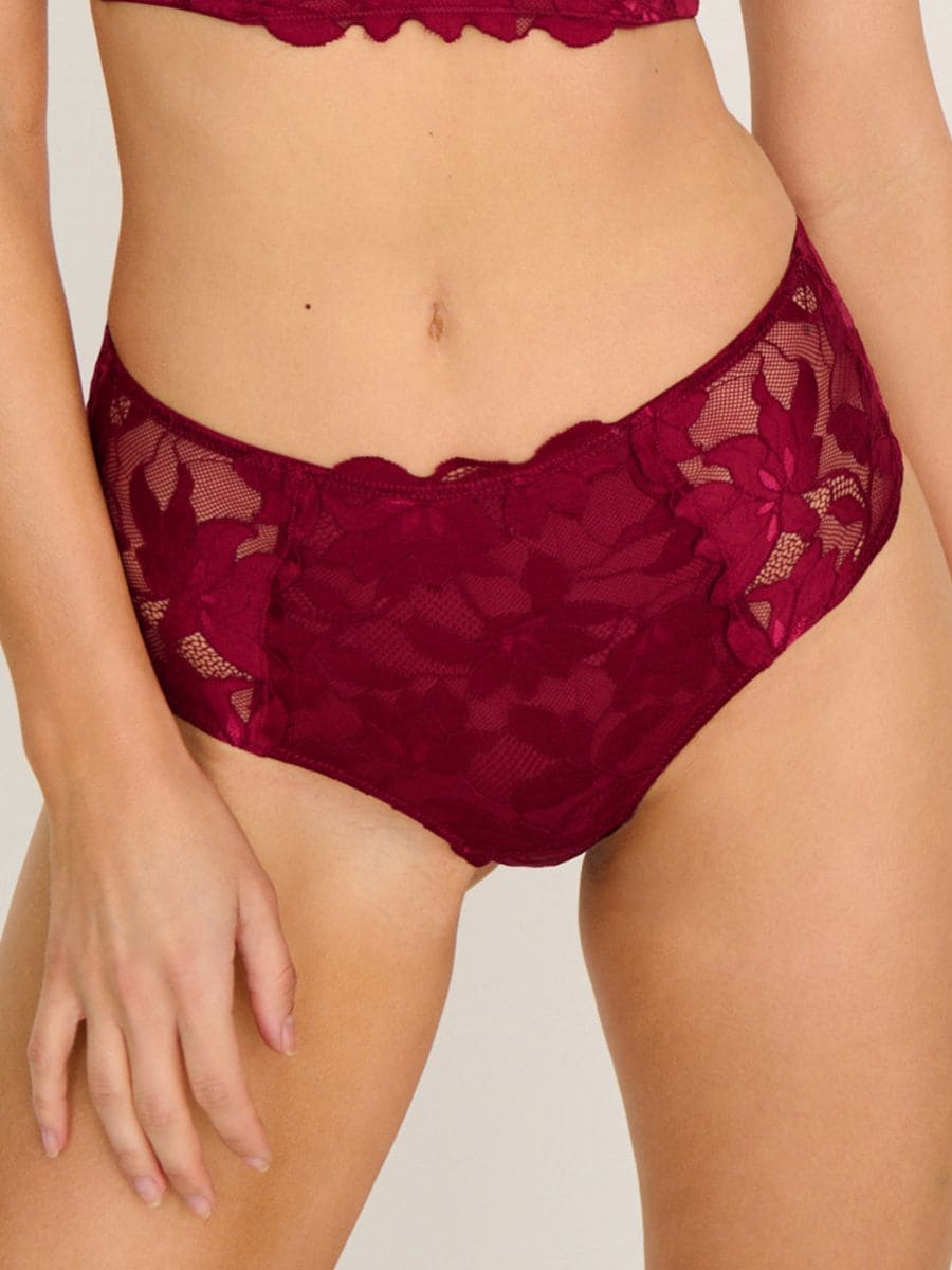 Brazilske spodnje hlačke - bordo - SINSAY