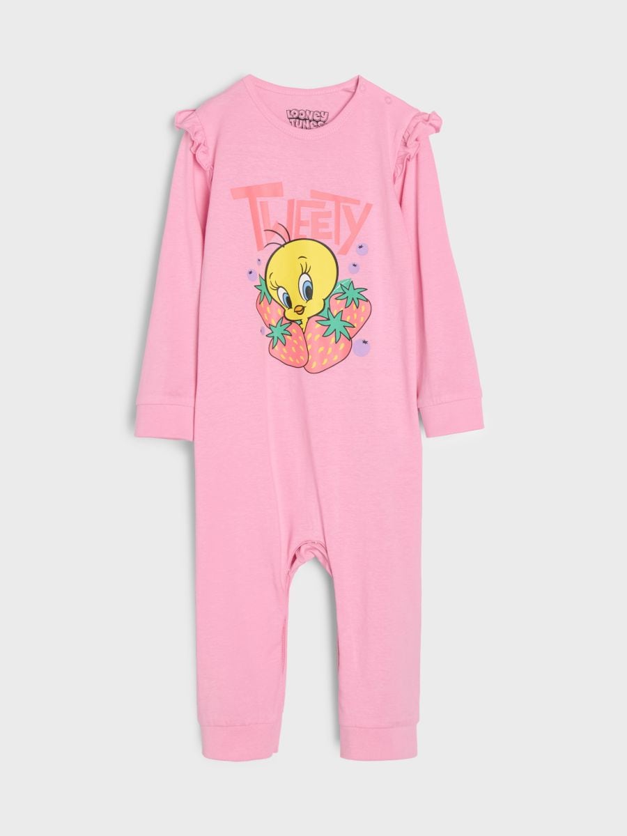 Kombinezon sa dekorativnim volanima Looney Tunes - roze - SINSAY