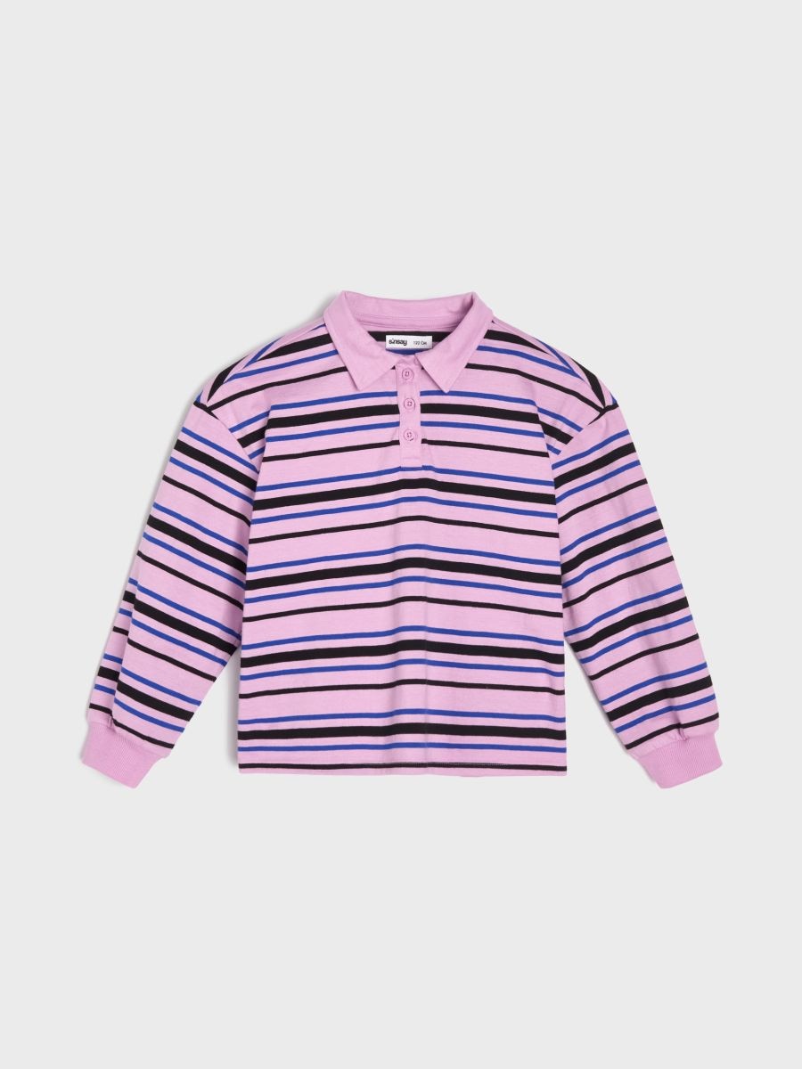 Сорочка поло в смужку - різнобарвний - SINSAY