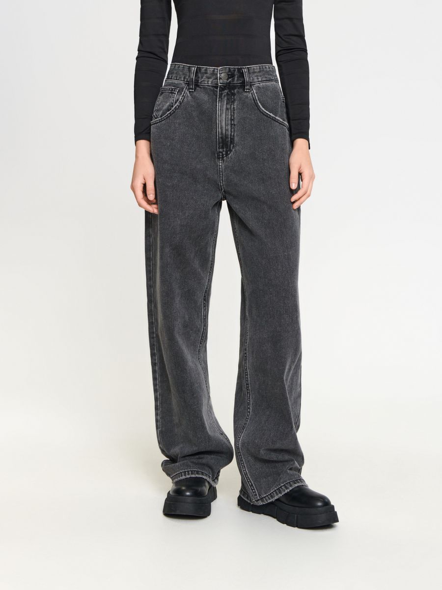 High waist baggy jeans Color black - SINSAY - QE143-99J