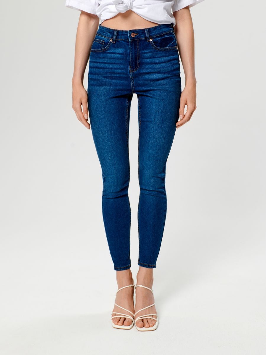 Jeans im Skinny-Fit mit mittlerer Leibhöhe - Navy - SINSAY
