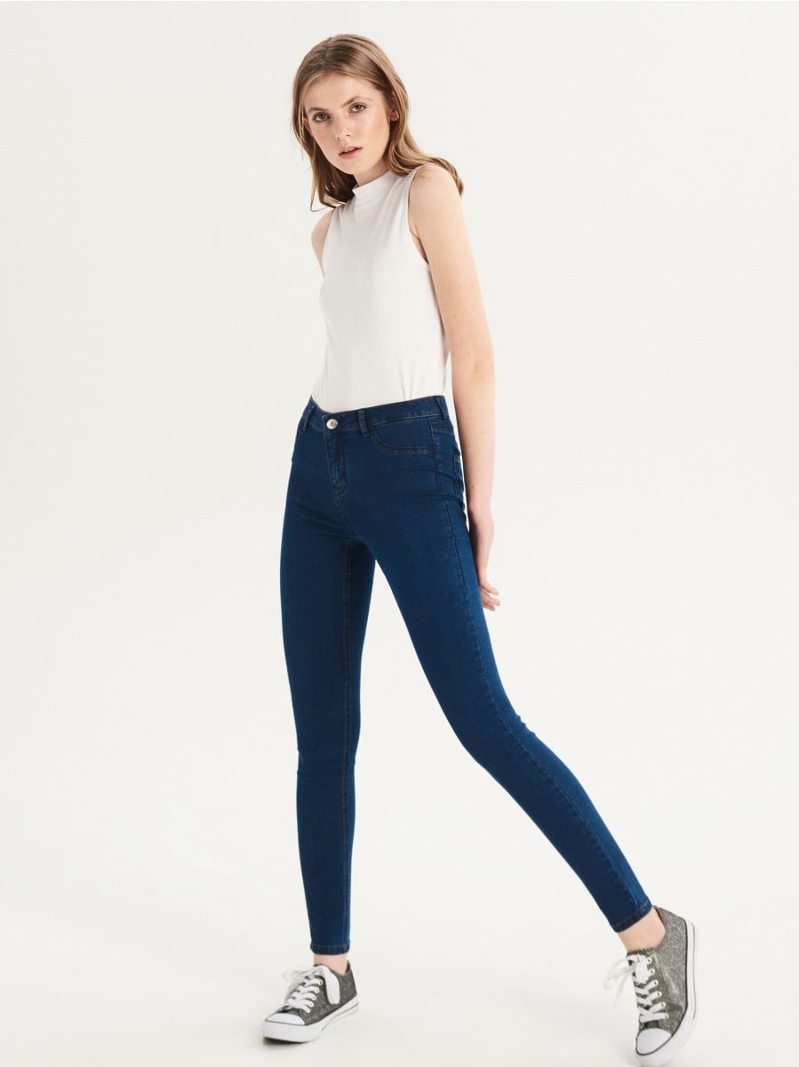 Jeans skinny a vita media - blu - SINSAY