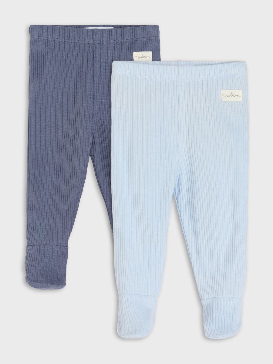Confezione da 2 paia di pantaloni con piedini - blu pallido - SINSAY
