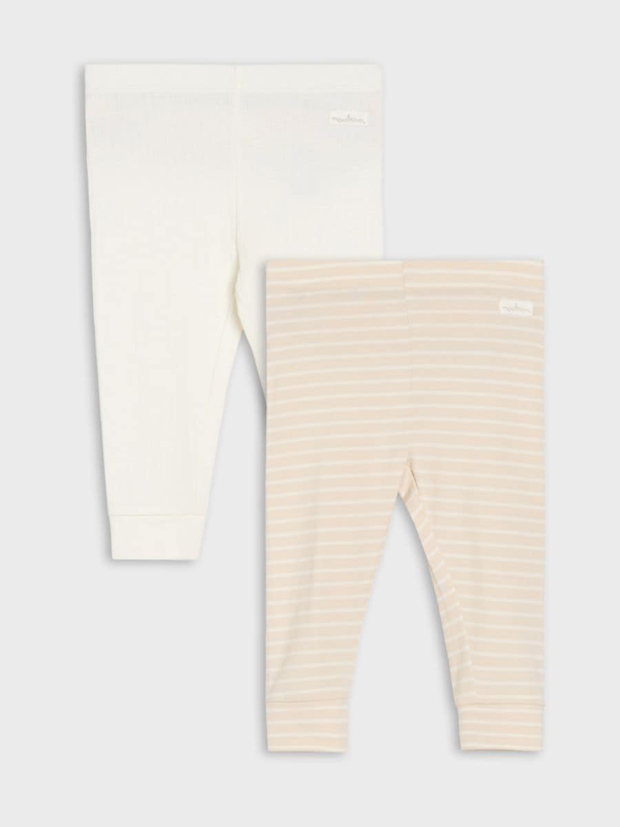 Confezione da 2 paia di leggings - panna - SINSAY