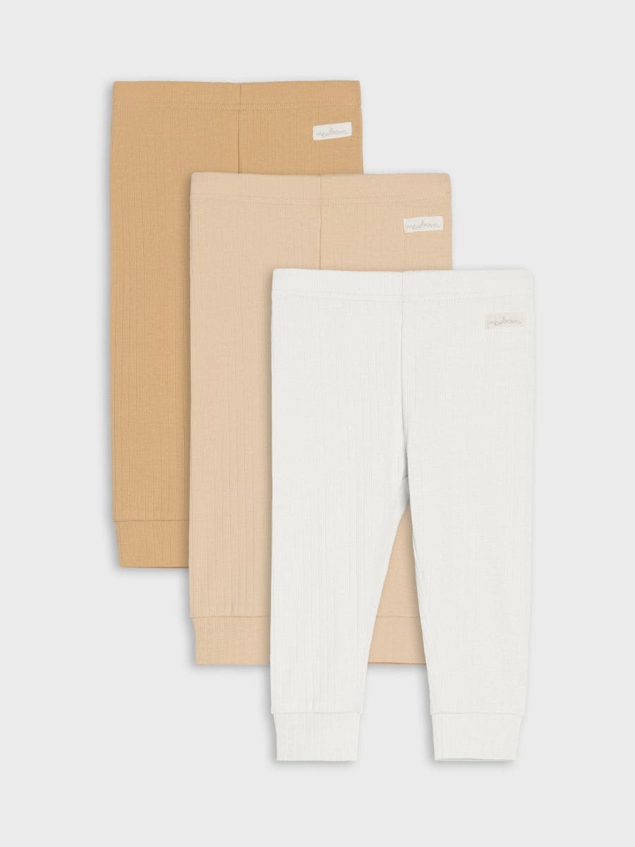 Confezione da 3 paia di leggings - panna - SINSAY