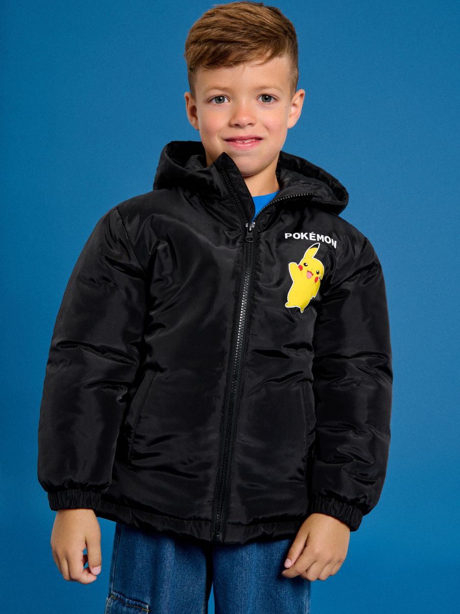 Bunda s kapucňou Pokemon - čierna - SINSAY