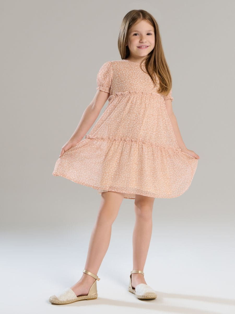 Rochie cu volănașe - multicolor - SINSAY