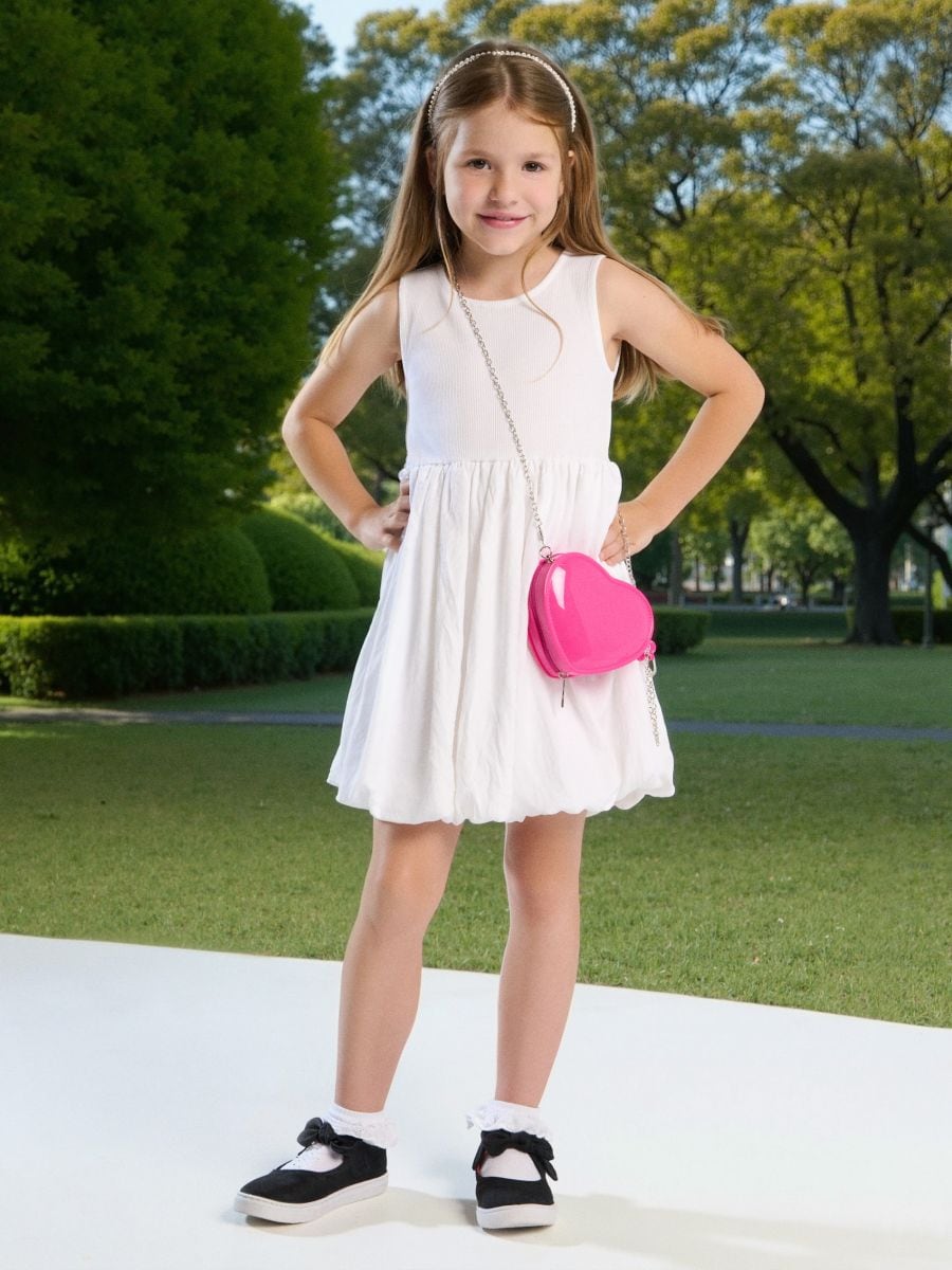 Suknelė be rankovių su klostuotu apačia - multicolor - SINSAY