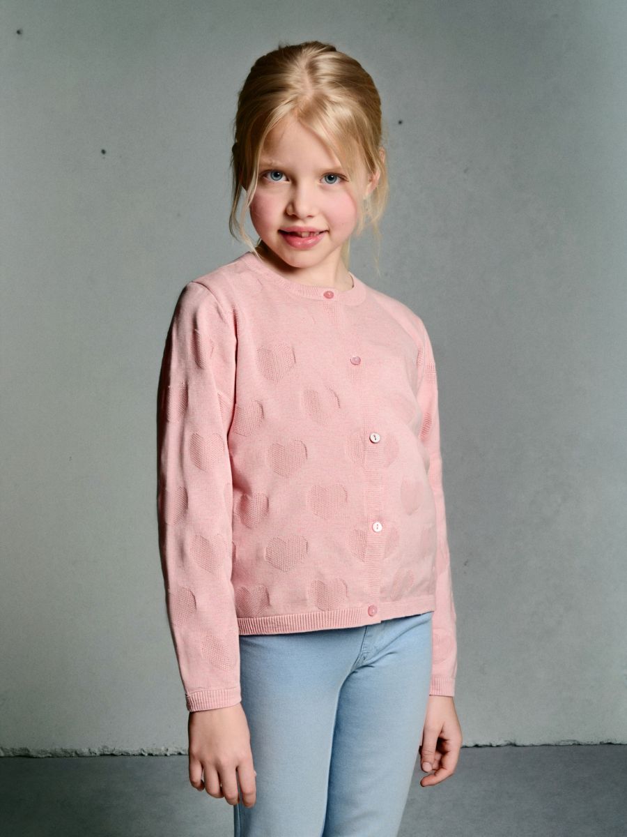 Pulover cu nasturi - roz-pastel - SINSAY
