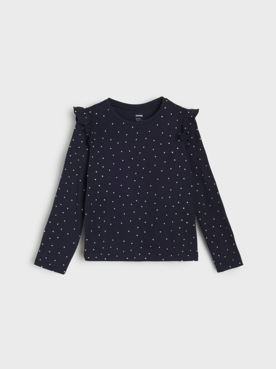 Langarm-T-Shirt - Navy - SINSAY
