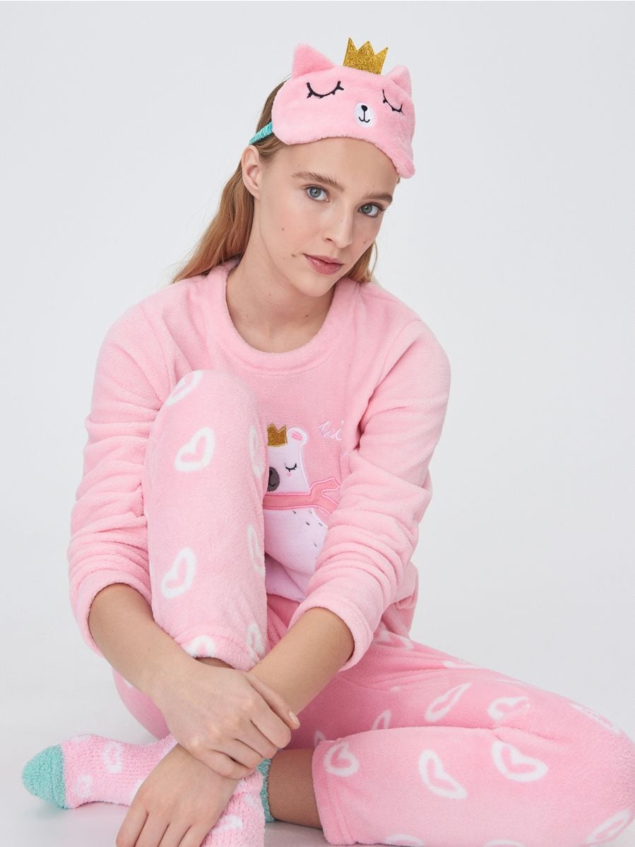 Pink discount fleece pyjamas