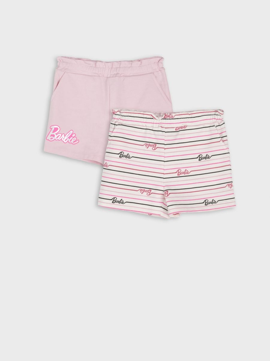 Komplet od 2 para kratkih pantalona Barbie - pastelno roze - SINSAY