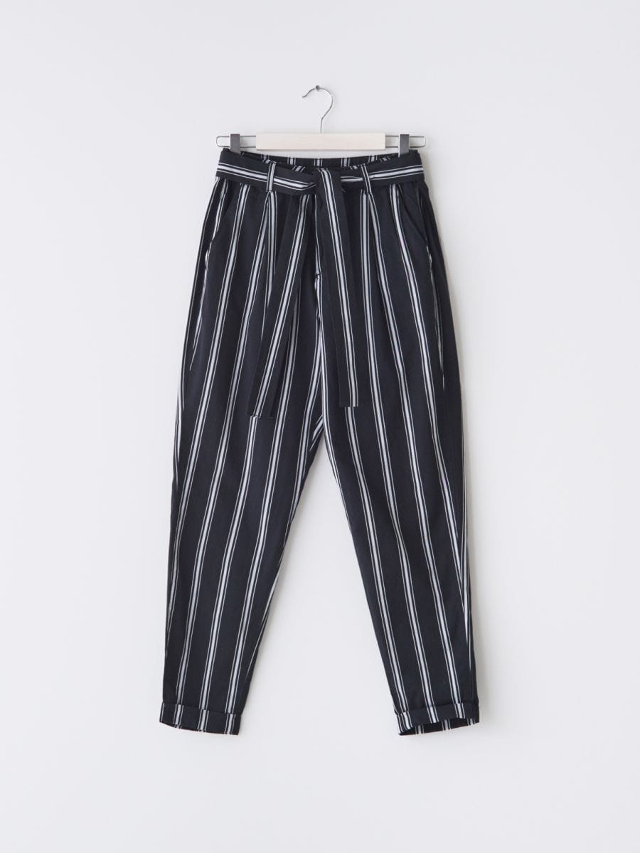 Pinstripe wool trousers | Moschino Official Store