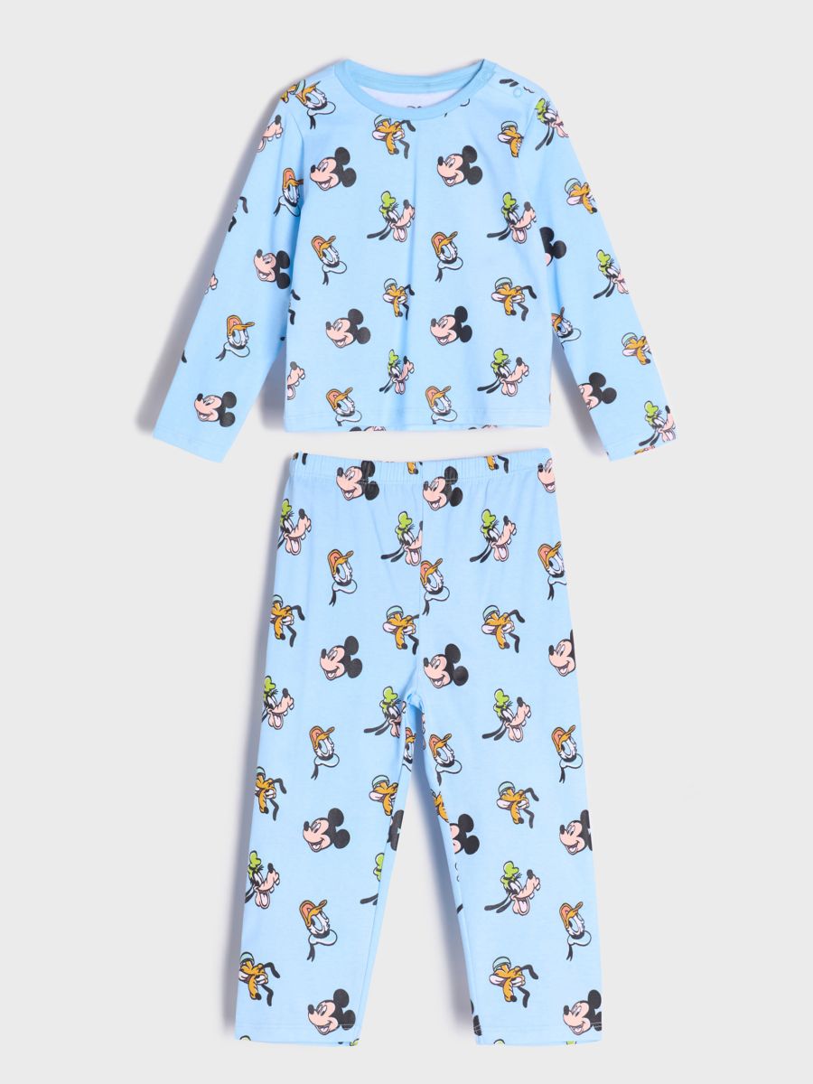 Pijama din două piese Mickey Mouse - albastru-pal - SINSAY