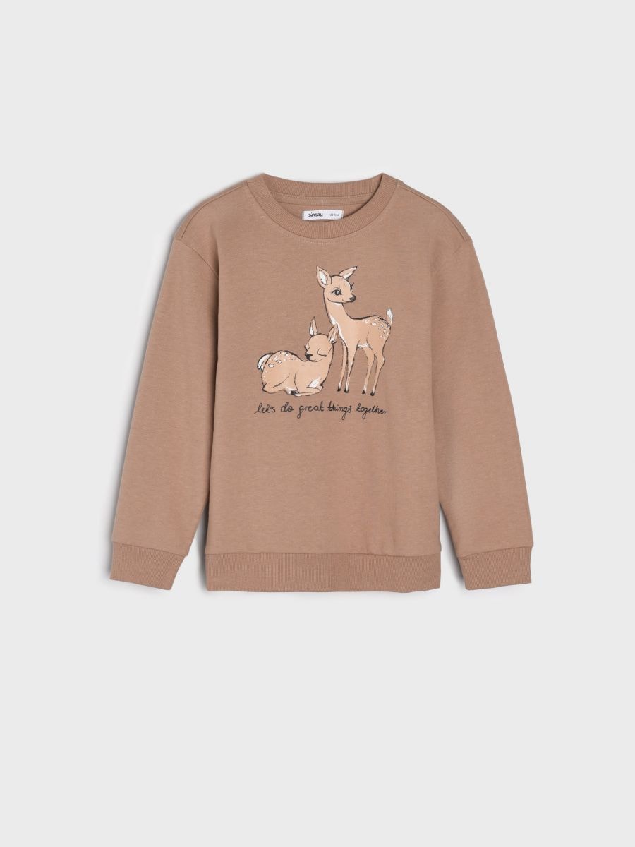 Hello Kitty sweatshirt Color coffee - SINSAY - 4678R-84X