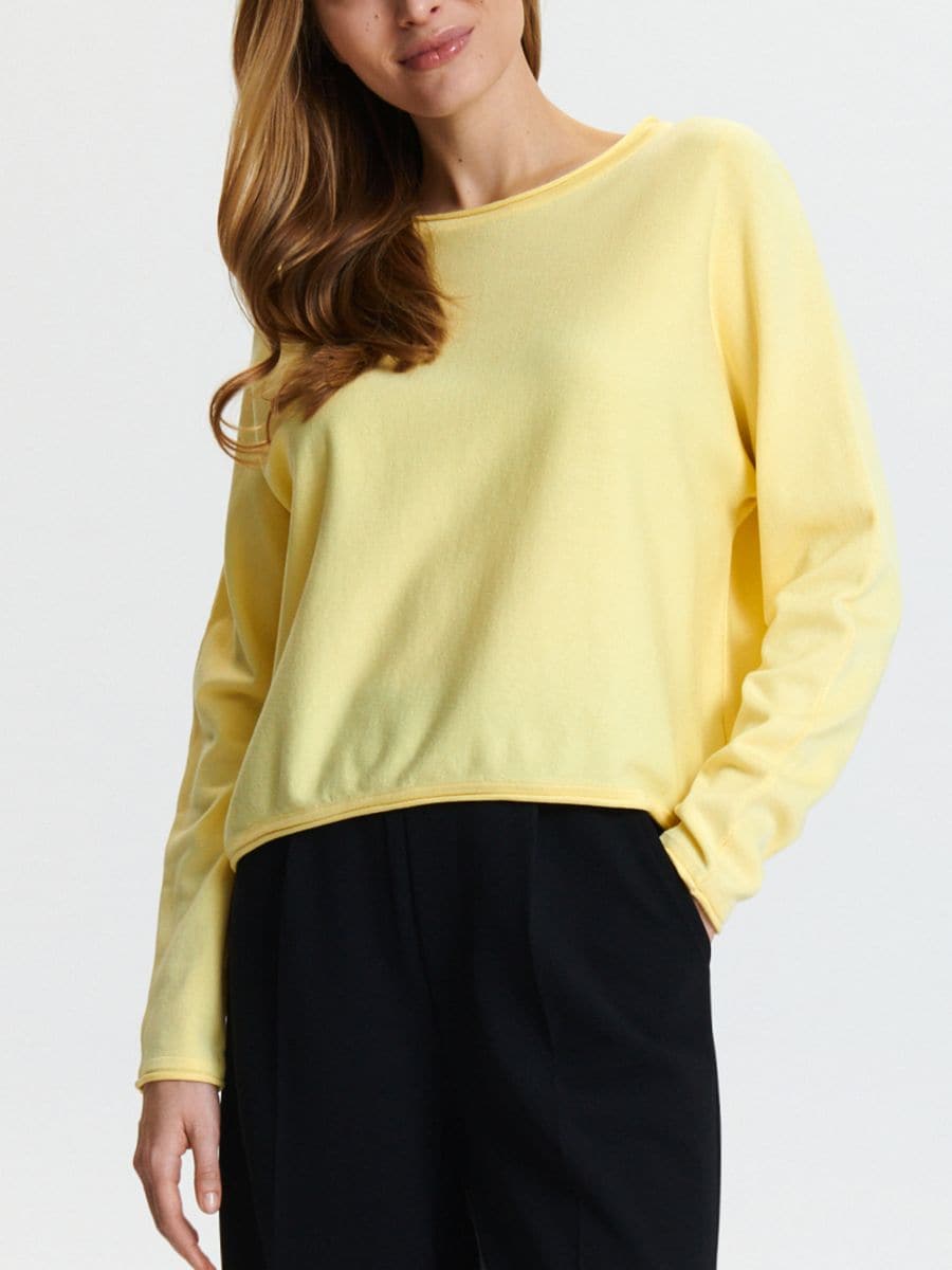 Sweter - żółty - SINSAY