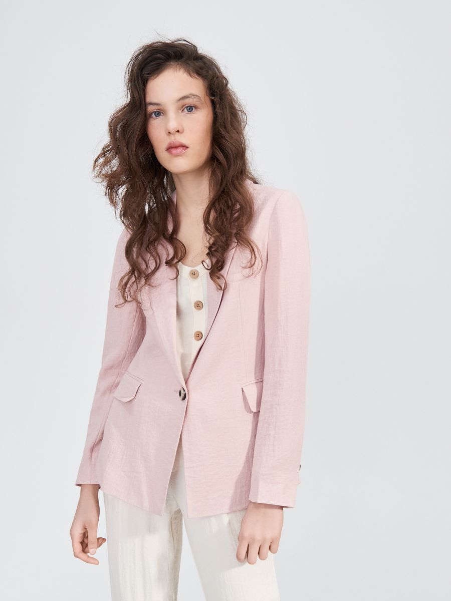 Pink pastel outlet blazer