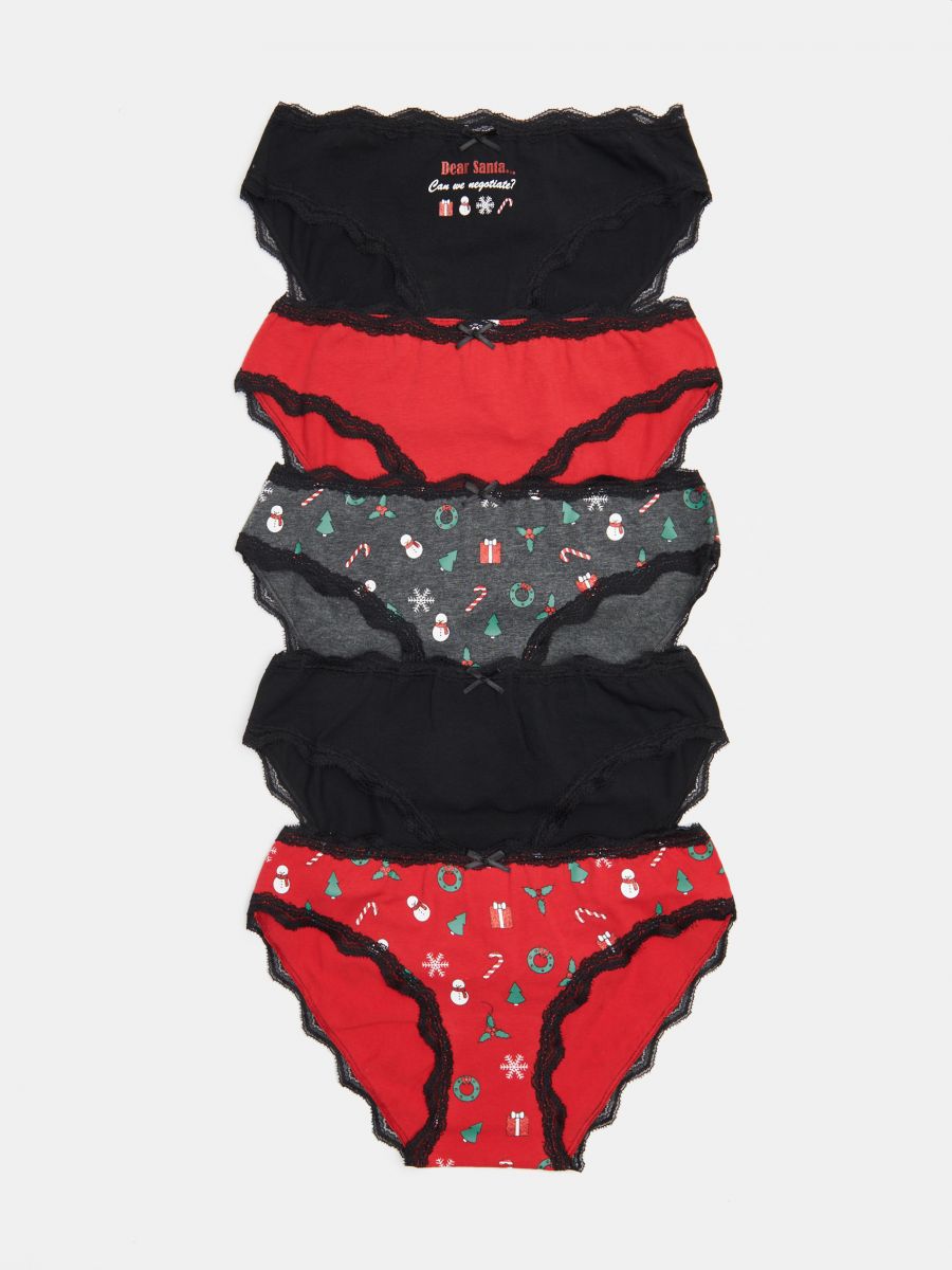 Lace hipster knickers Color red - SINSAY - 4052K-33X