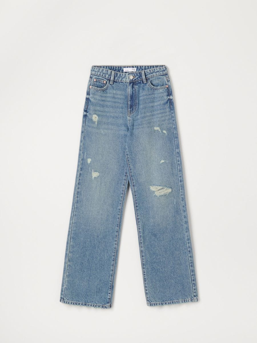 Jeans mit geradem Bein - Türkis - SINSAY
