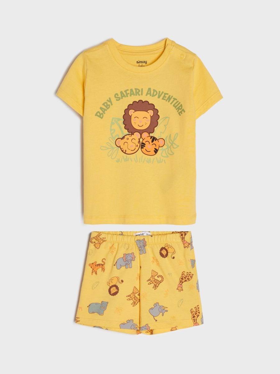 Komplet pidžame - žuta boja - SINSAY