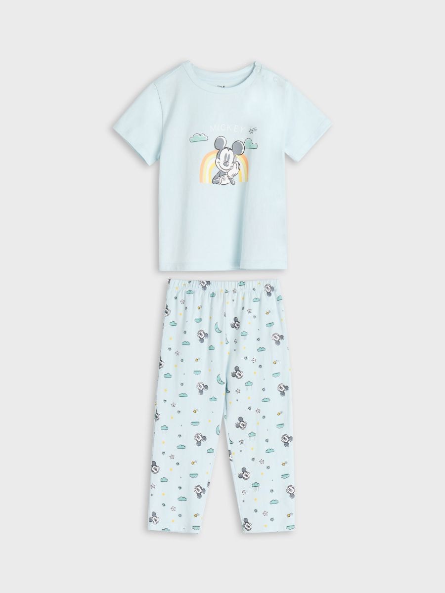 Pijama din două piese Mickey Mouse - albastru-pal - SINSAY