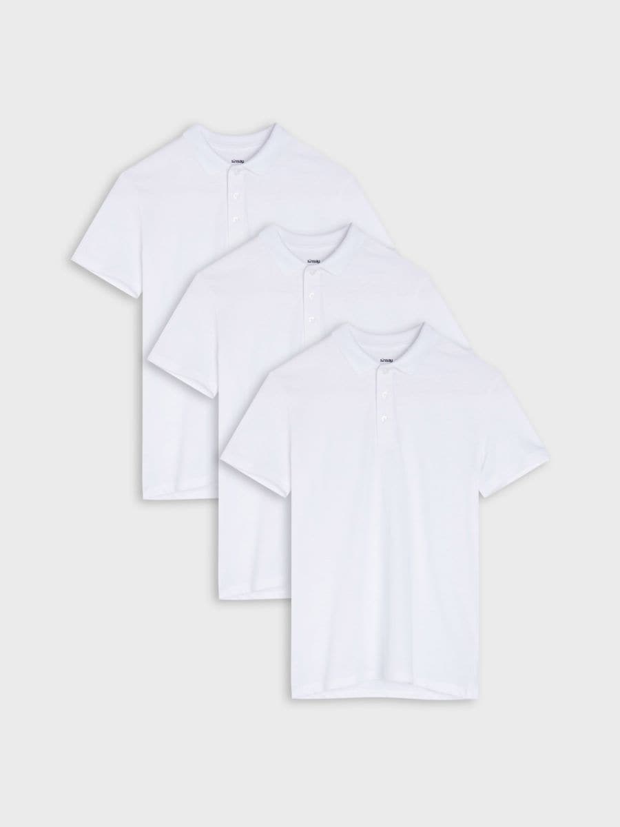 3 marškinėlių pakuotė - balta - SINSAY