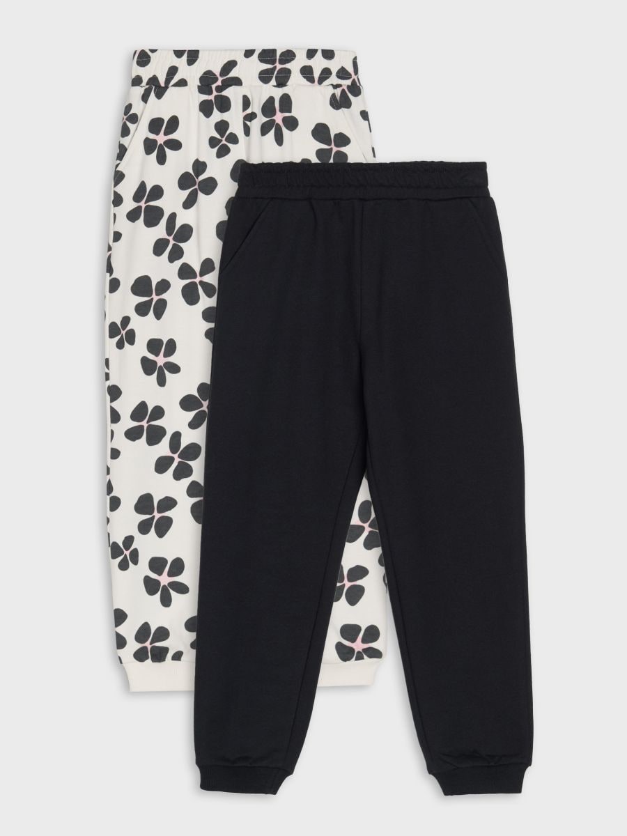Spodnie jogger 2 pack - kremowy - SINSAY