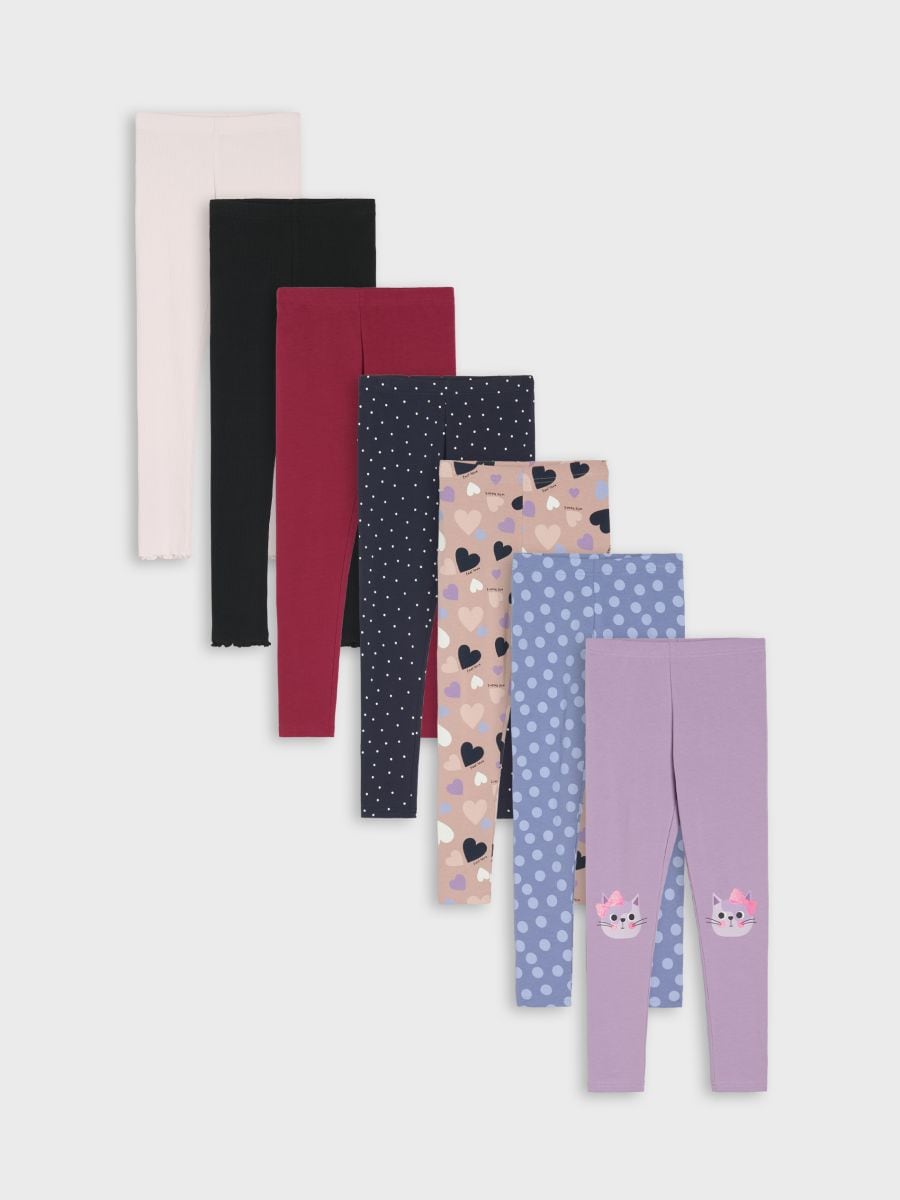 Baumwoll-Leggings 7 pack - Mehrfarbig - SINSAY