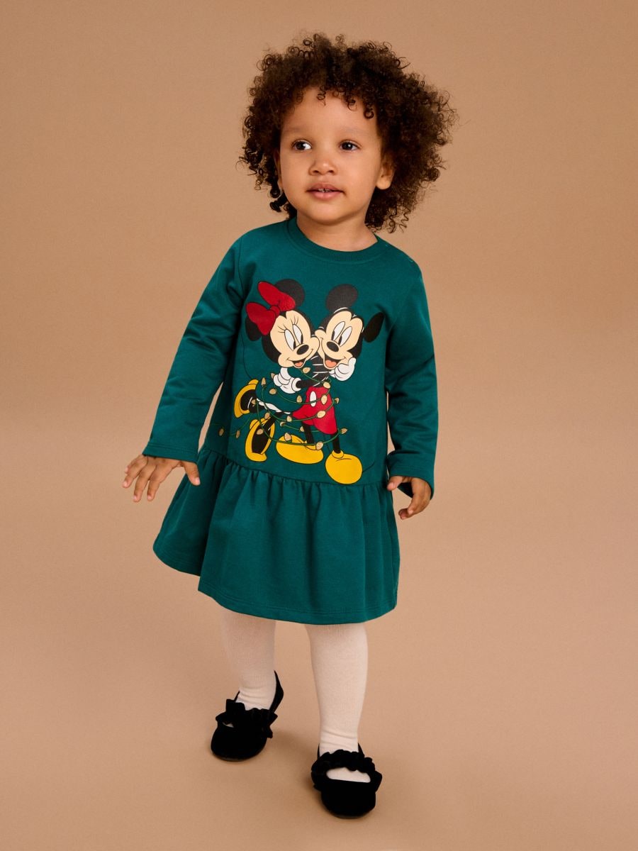 Obleka s peplumom Mickey Mouse - turkizna - SINSAY