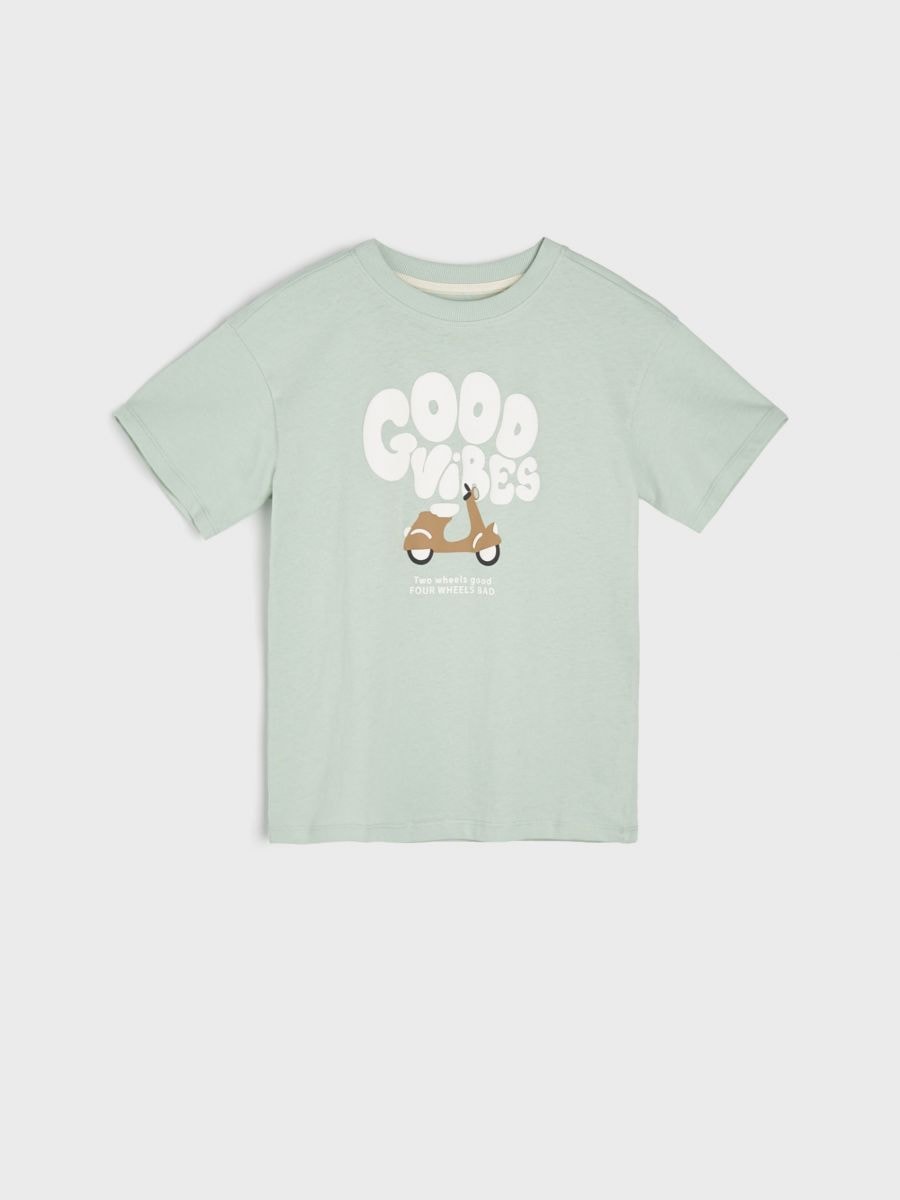 T-Shirt mit Print - Mintgrün - SINSAY