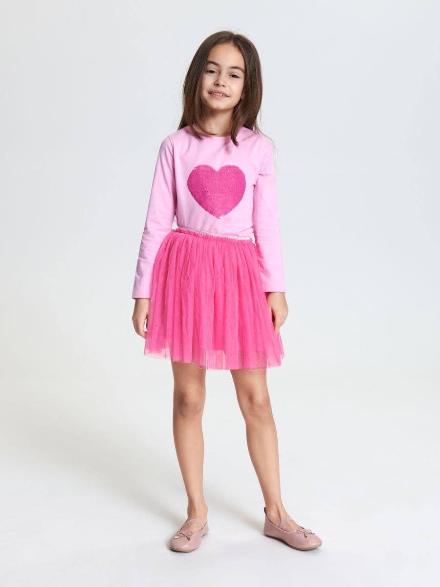 Комплект тениска и пола - розов - SINSAY