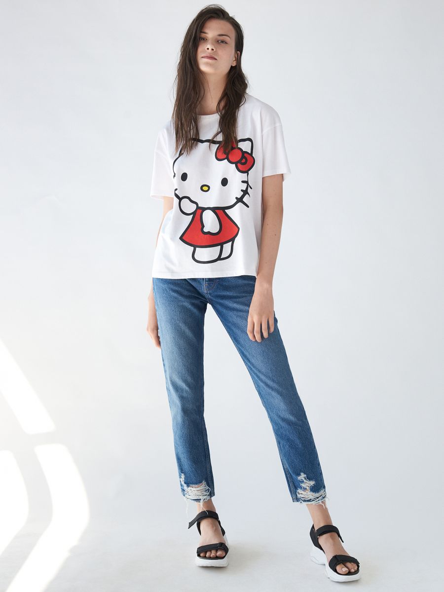 Hello Kitty T-shirt Color white - SINSAY - ZH412-00X