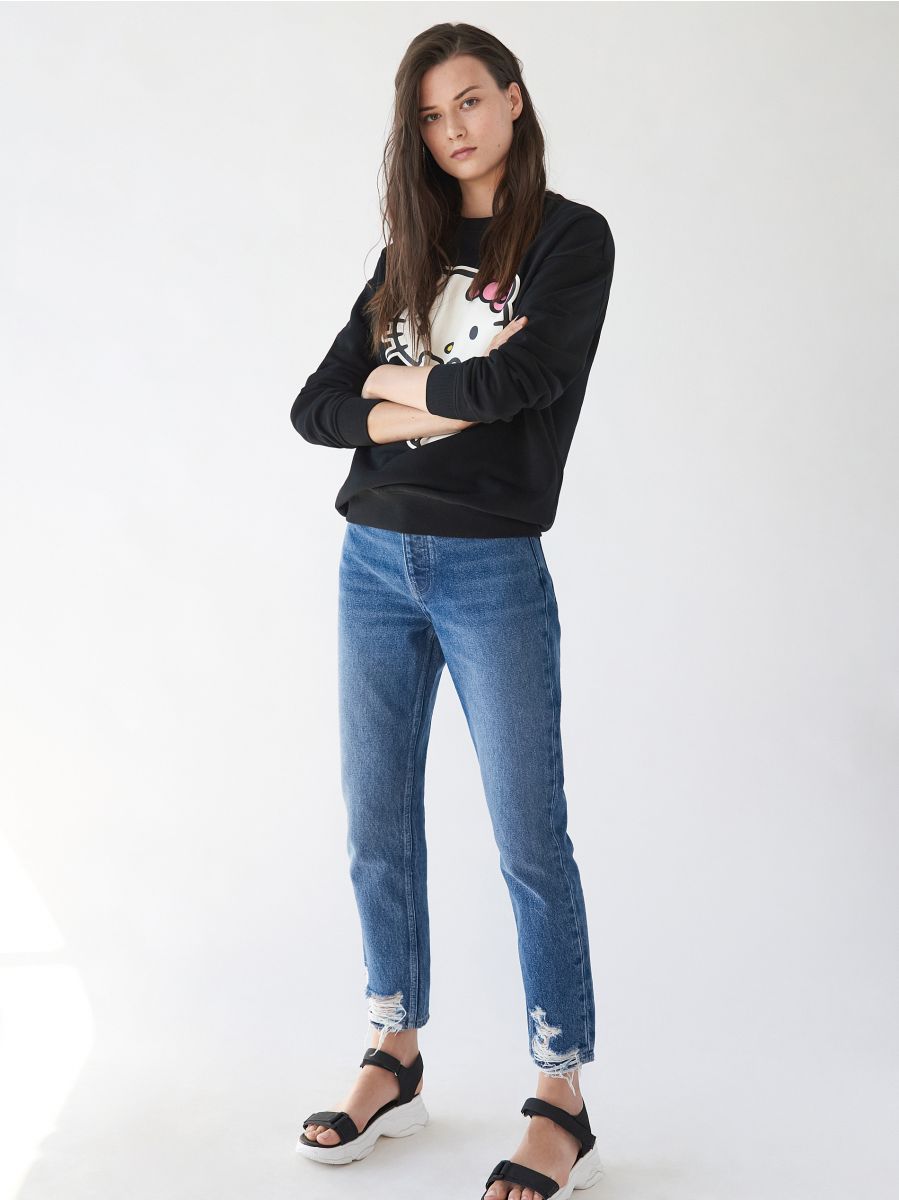 Hello Kitty sweatshirt Color black - SINSAY - ZH413-99X