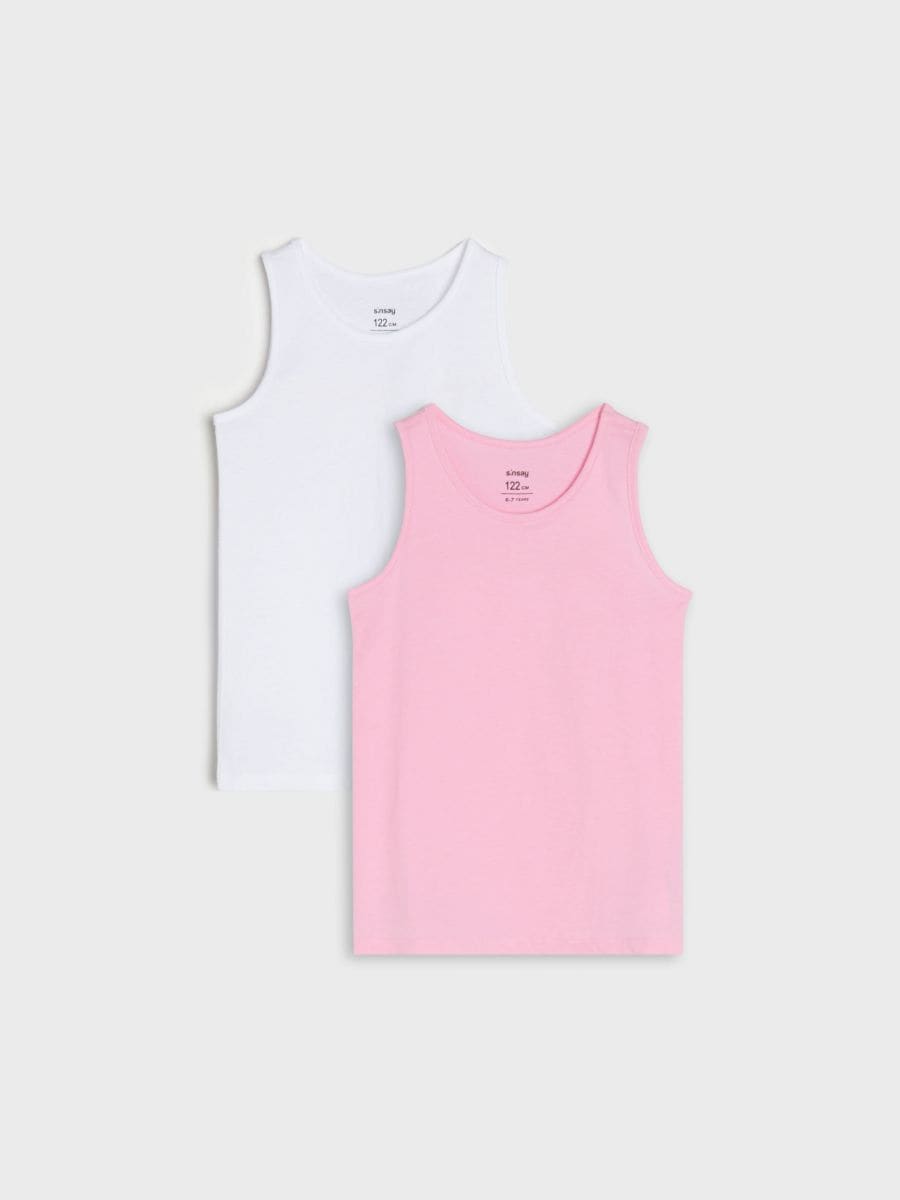T-Shirts, 2er-Pack - Pink - SINSAY