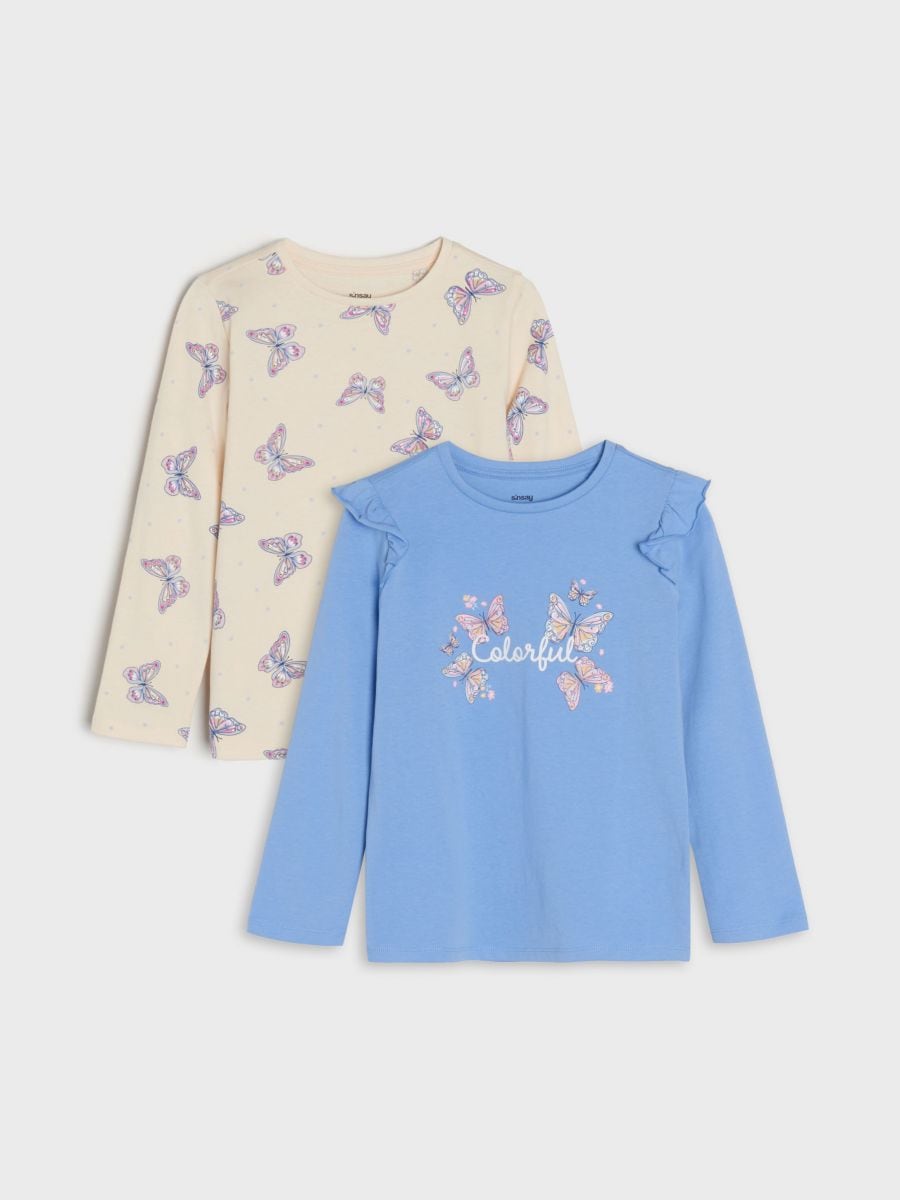 Set de 2 tricouri cu mânecă lungă - light blue - SINSAY
