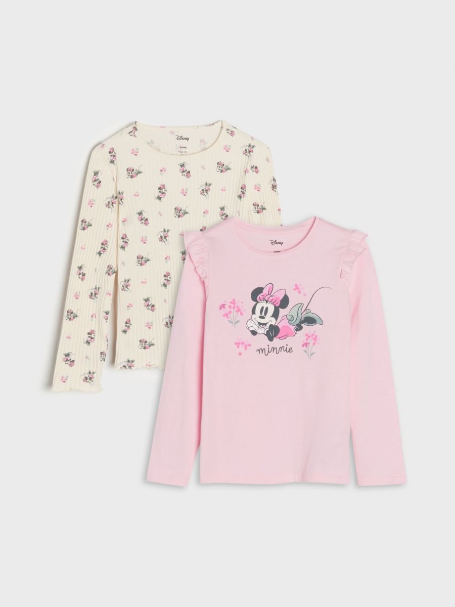 Σετ με 2 μακρυμάνικες μπλούζες Minnie Mouse - λιλα - SINSAY