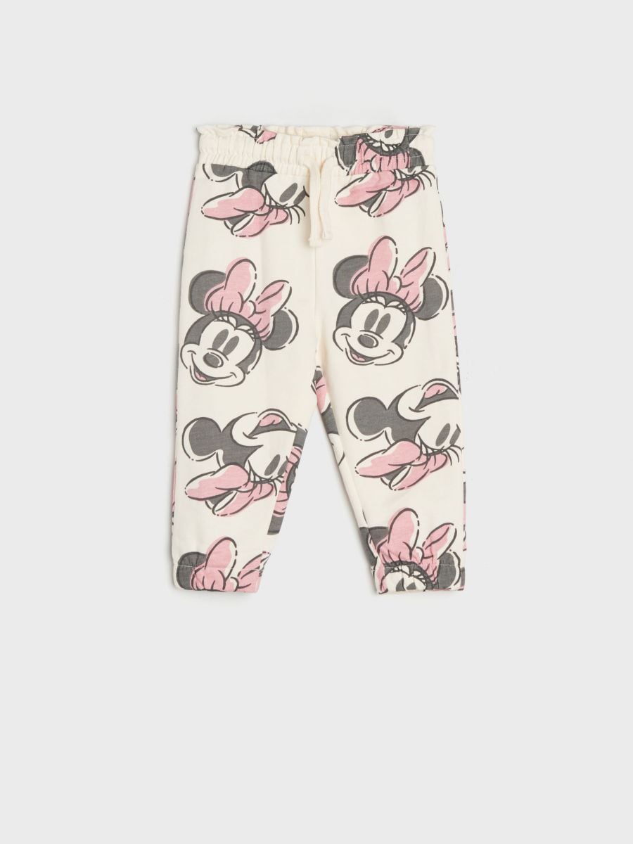 Спортен панталон с мотив Minnie Mouse - кремав - SINSAY