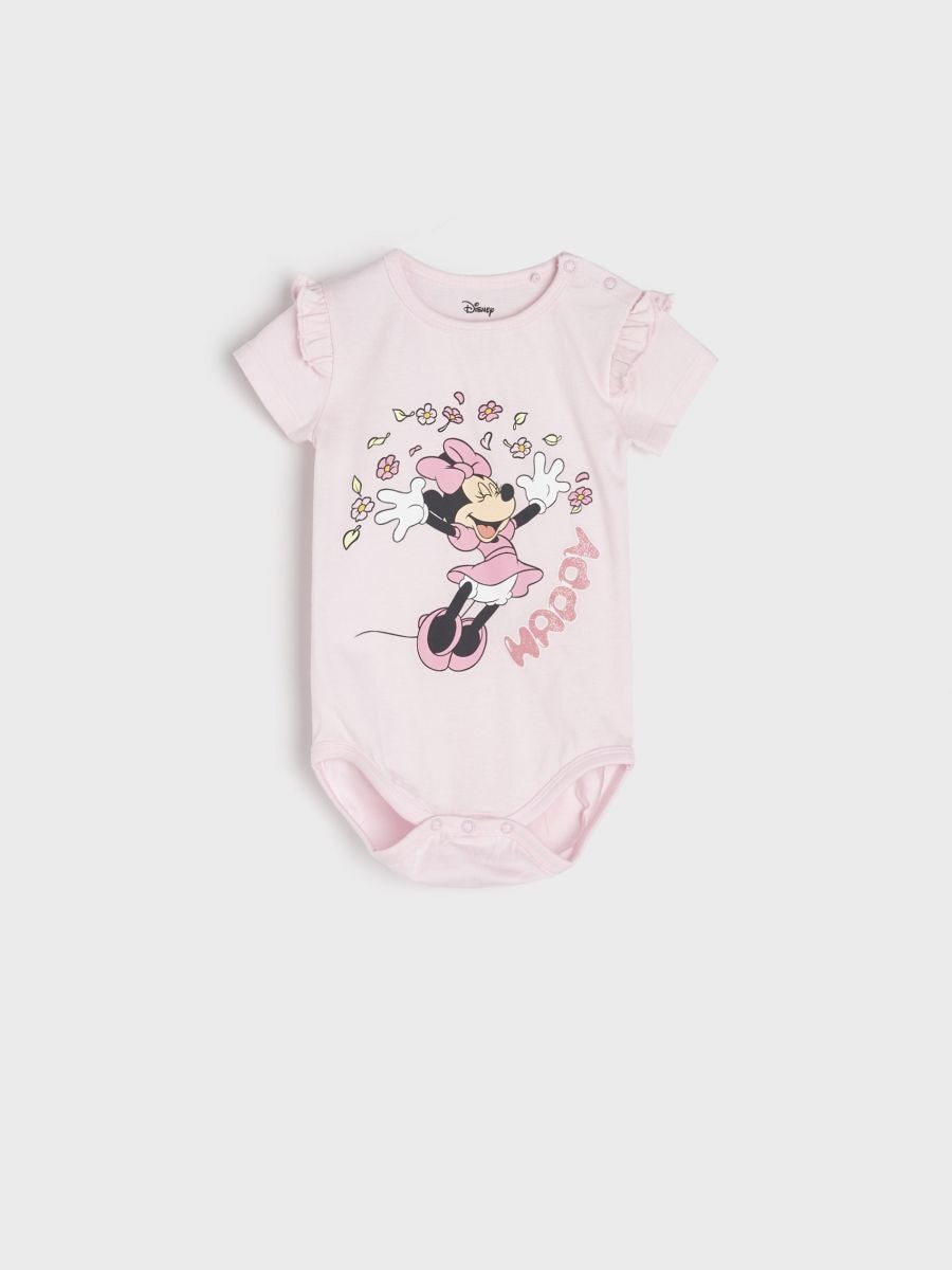 Бебешко боди Minnie Mouse - пастелнорозово - SINSAY