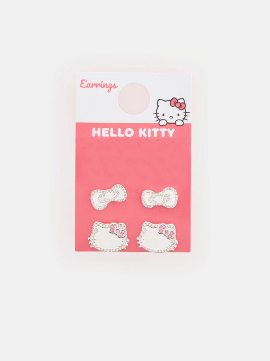 Kolczyki 2 pack Hello Kitty - srebrny - SINSAY