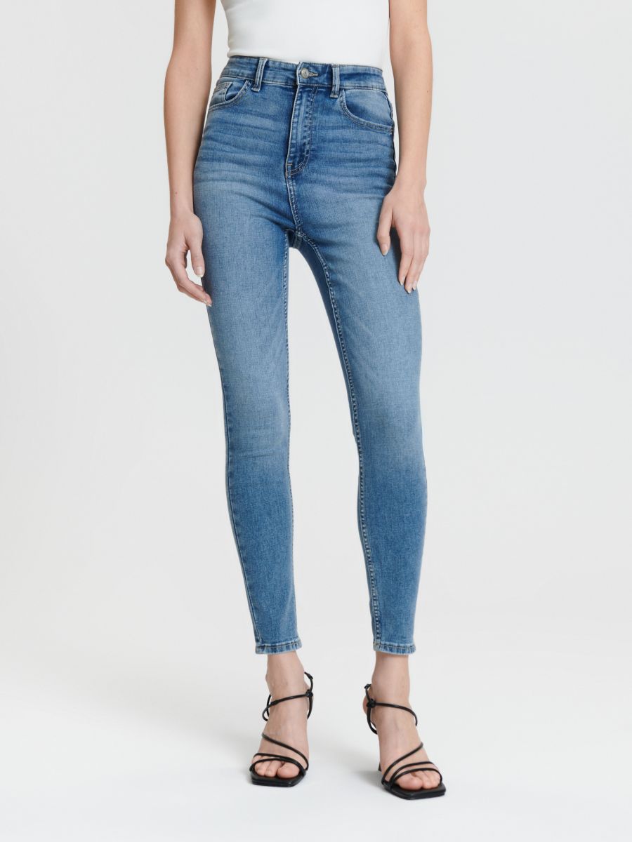 High-Waist-Jeans im Skinny-Fit - Blau - SINSAY