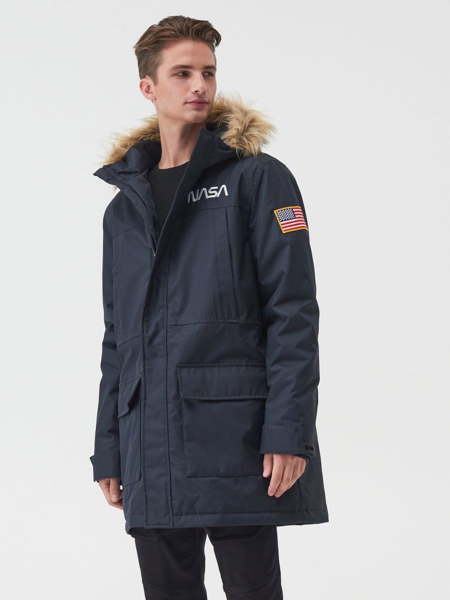 NASA warm parka jacket Color navy - SINSAY - ZY979-59X