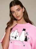Zweiteiliges Pyjama-Set The Moomins - Pastellrosa - SINSAY - small3