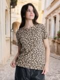 Majica s leopard printom - BEŽ - SINSAY - small4