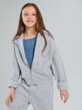 Pulover s kapuco - svetlo siva - SINSAY - small1